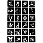 Sabloane de corp pentru tatuaje temporare Henna SHT012, set 15 bucati Sabloane de corp pentru tatuaje temporare Henna SHT012, set 15 bucati